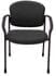 Black Fabric Guest Chair with Casters & Glides