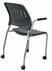 300 Lb. Capacity Gray Mobile Stacking  Classroom Chair w/Armrests
