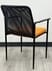 8' Mocha Oval Racetrack Table w/6 Orange Mesh Stacking Chairs - Conference Set
