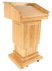 Counselor Power Lift Height Adjustable Solid Wood Lectern
