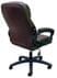 Mocha Brown Leather Swivel Office Chair with Adjustable Lumbar