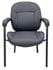 400 lbs. Capacity Black Vinyl Guest Chair with Padded Arms