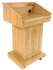 Counselor Power Lift Height Adjustable Solid Wood Lectern