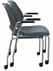 300 Lb. Capacity Gray Padded Mobile Stacking Classroom Chair w/Armrests