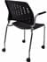 300 Lb. Capacity Black Mobile Stacking Guest Chair w/Armrests