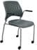 300 Lb. Capacity Gray Mobile Stacking  Classroom Chair w/Armrests