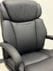 400 Lbs. Capacity Genuine Cowhide Leather Executive Chair in Black