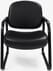 500 lbs. Capacity Antimicrobial Black Vinyl Guest Chair with Arms