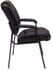 Deep Cushion Black Leather Guest Chair