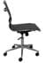 Modern Classic Armless Office Chair in Black Leather