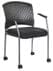 Titanium Finish Stackable Visitors Chair w/ Casters
