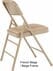 Triple Brace Vinyl Padded Steel Folding Chair - 480 lb Capacity