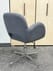 Vintage Gray Fabric Low Back Swivel Guest Chair