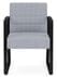Waterfall 400 lb. Capacity Sled Base Guest Chair in Upgrade Fabric/Healthcare Vinyl