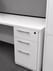White Peninsula L-Shaped Desk 