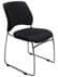 300 lb. Capacity Black Premium Padded Ganging Stack Chair