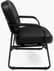 500 lbs. Capacity Antimicrobial Black Vinyl Guest Chair with Arms