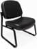 500 lbs. Capacity Antimicrobial Black Vinyl Guest Chair without Arms