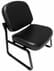 500 lbs. Capacity Antimicrobial Black Vinyl Guest Chair without Arms