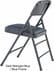 Triple Brace Vinyl Padded Steel Folding Chair - 480 lb Capacity
