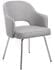 Linen Guest Chair with Chrome Legs