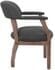 Slate Grey Linen Guest Chair with Wood Frame
