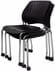 300 lb. Capacity Black Mobile Stacking Guest Chair