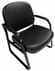 500 lbs. Capacity Antimicrobial Black Vinyl Guest Chair with Arms