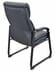 Black Top Grain Leather Guest Chair with Padded Arms