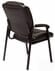 Deep Cushion Black Leather Guest Chair