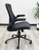 Mesh Office Chair with Vinyl Seat and Flip Up Arms