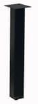 28&quotH Square Metal Table Leg in Black - Single Leg