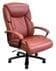 400 lbs. Cap. Cowhide Leather Executive Chair with Diamond Stitching in Terra Cotta Brown
