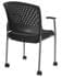 Titanium Finish Stackable Visitors Chair w/ Casters