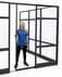 7'H Sliding Glass Door with Black Frame