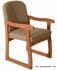Prairie Reception Seating Series - 400 lb. Solid Oak Sled Base Arm Chair