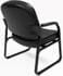 500 lbs. Capacity Antimicrobial Black Vinyl Guest Chair with Arms