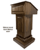Counselor Power Lift Height Adjustable Solid Wood Lectern