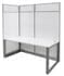 7'H TrendSpaces White Laminate Washable Open Ended Cubicle w/Glass