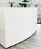2-Person Modern High Gloss White Curved Reception Desk
