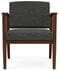 Amherst Wood Frame 400 lb Capacity Guest Chair in Standard Fabric or Vinyl