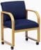 Arm Chair w/Casters in Standard Fabric or Vinyl