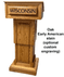 Counselor Power Lift Height Adjustable Solid Wood Lectern