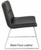 Modern Faux Leather Armless Guest Chair with Chrome Frame