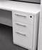 White Adjustable Height Rectangular Front L-Shaped Desk