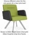 Willow Mid Century Reception Seating Series - 400 lb. Capacity Guest Chair in Standard Fabric/Vinyl