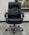 500 Lbs. Capacity Executive Black Leather Big & Tall Chair with Herringbone Stitching