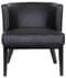 Black Vinyl Barrel Guest Chair