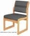 Oak Reception Chair Value Series - 400 lb Capacity Armless Chair