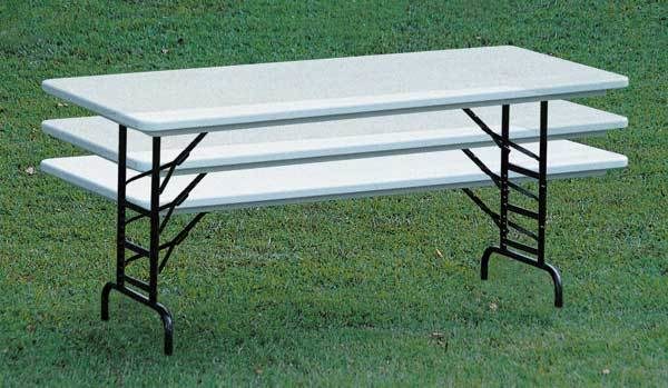 Adjustable Height Resin Folding Tables In 6 Colors 24 X 48 Table 90 